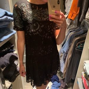 Free People black lace dress